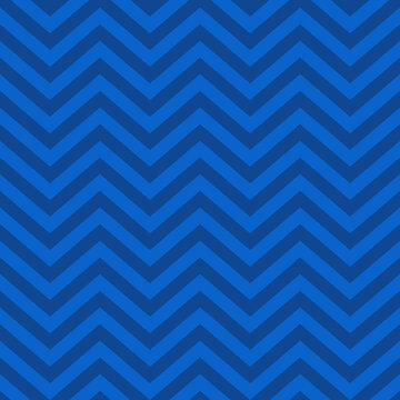 Seamless pattern. Modern stylish abstract texture. Repeating geometric zigzag lines. Blue