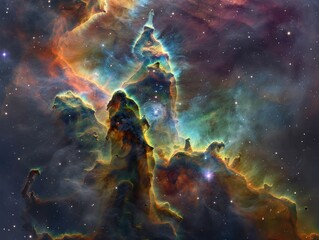 Expedition to visualize the Pillars of Creation - obrazy, fototapety, plakaty
