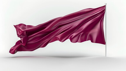 Qatar flag realistic waving for design on independence day or other state holiday .Qatar national day, Qatar independence day ,Generative Ai
