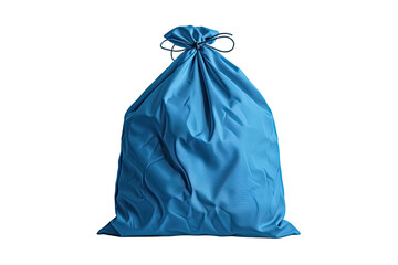 Blank blue laundry hamper isolated on transparent