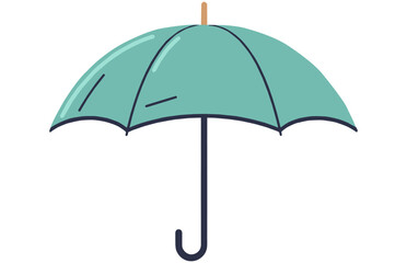 Umbrella Flat Vector Illustration, Cartoon umbrella icon, Colorful Open Umbrella Vector.