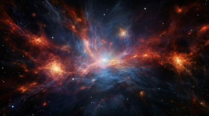 Fototapeta na wymiar Cosmic quasar symphony with star in space an awe-inspiring astrophotography image