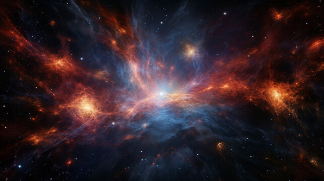 Cosmic quasar symphony with star in space an awe-inspiring astrophotography image