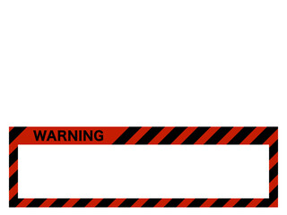 WARNINGトラテープテロップベース：赤