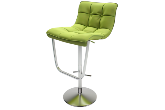  green bar chair isolated on transparent