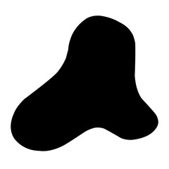 Organic black blobs irregular shape