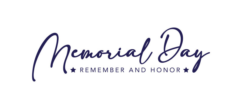 Memorial Day. USA Memorial Day lettering typography design