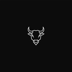 Buffalo logo design vector flat illustration