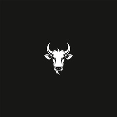 Buffalo logo design vector flat illustration