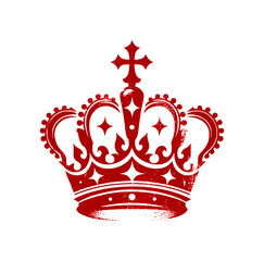 crown logo grunge texture style - red - artwork 3 © mr.mmz