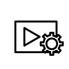 Video SEO Vector Line Icon Design