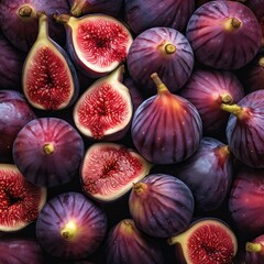 illustration of a pile of figs sitting on top of each other a macro, Generative ai