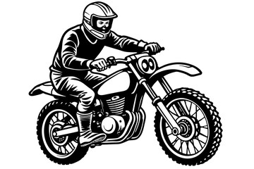 Obraz na płótnie Canvas bike racer silhouette vector illustration
