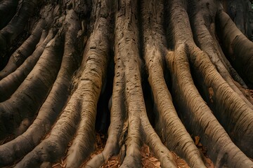 Large porous tree trunks, natural texture background