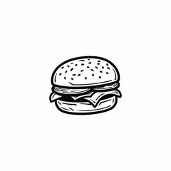 Burger logo design vector illustration template