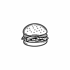 Burger logo design vector illustration template