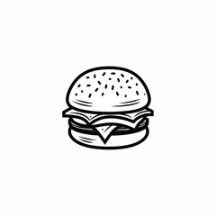 Burger logo design vector illustration template