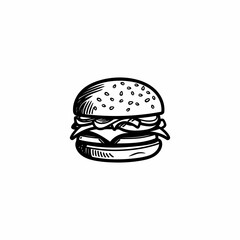 Burger logo design vector illustration template