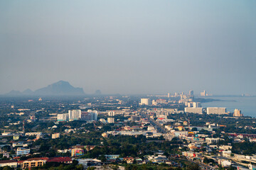 Beautiful outdoor landscape and cityscape of hua hin city in Thailand
