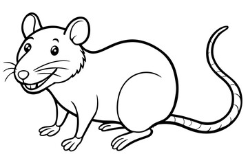 rat silhouette vector illustration
