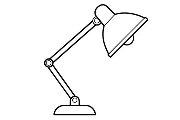 line art of a desk lamp
