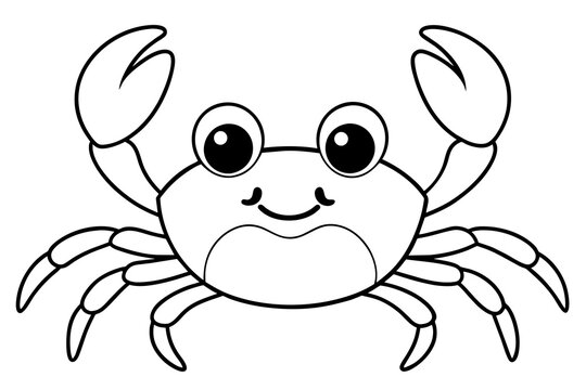 recommend clip art: line art of a crab