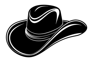 cowboy hat silhouette vector illustration