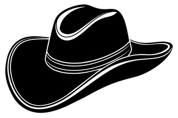 cowboy hat silhouette vector illustration