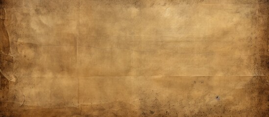 A piece of brown paper with faded edges is placed against a softly blurred background, creating a nostalgic and vintage feel - obrazy, fototapety, plakaty