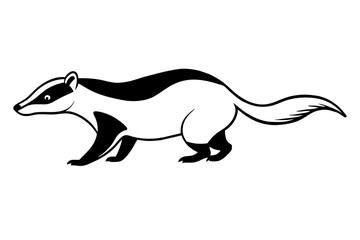 badger silhouette vector illustration
