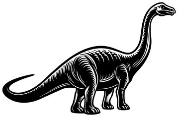 apatosaurus silhouette vector illustration
