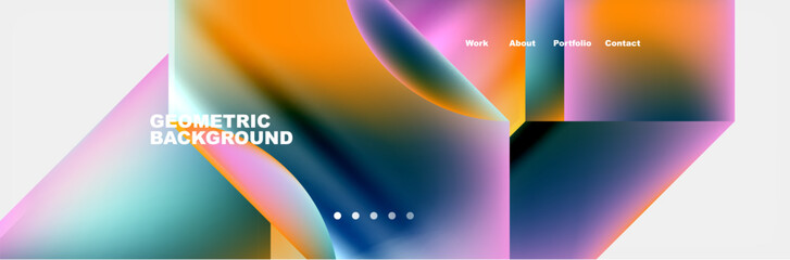 Minimal geometric web site page template design. Vector Illustration For Wallpaper, Banner, Background, Card, Book Illustration, landing page