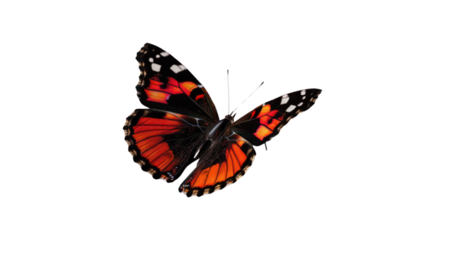 set of butterflies white background transparent 