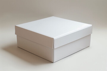 Essence of Minimalism: Blank White Box in Spotlight