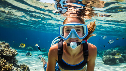 Girl snorkeling 