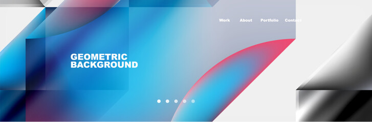 Colorful gradients with abstract geometric shapes. Vector Illustration For Wallpaper, Banner, Background, Card, Book Illustration, landing page