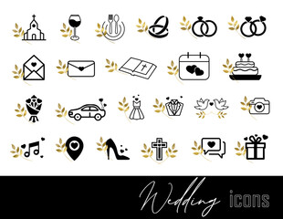 Iconos Boda, Boda, conjunto de iconos para boda, iconos amor, wedding icon, festejo icono, ceremonia boda