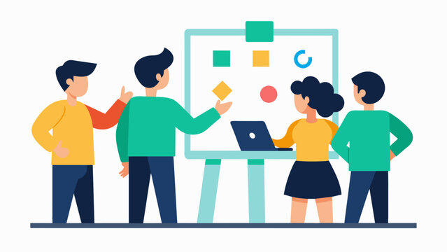 A team of engineers is gathered around a whiteboard brainstorming and strategizing ways to further improve and streamline the production