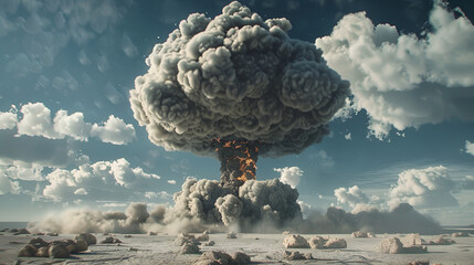 Mushroom Cloud Explosion Aspect 16:9 