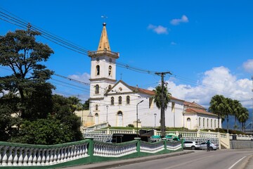 Cidade de Morretes, Paraná, Brasil, igreja matriz Nossa Senhora do Porto, igreja histórica.