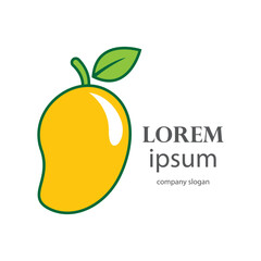 fresh mango fruit logo design