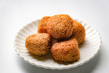 Sesame Ball (Bebola Bijan) or famously called Kuih Bom in Malaysia.