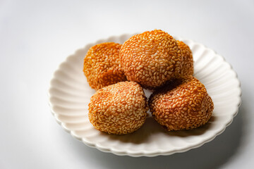 Sesame Ball (Bebola Bijan) or famously called Kuih Bom in Malaysia.