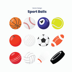Various kinds of sports balls such as basketball, baseball, billiard, tennis ball, cricket ball, volleyball, bowling ball, golf ball, soccer, rugby ball, shuttlecock, and hockey puck