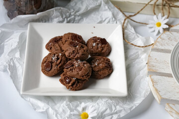 Popular cookies in Malaysia during celebration of Eid Mubarak (Hari Raya) on white background.