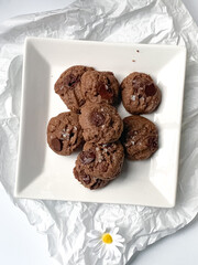 Popular cookies in Malaysia during celebration of Eid Mubarak (Hari Raya) on white background.