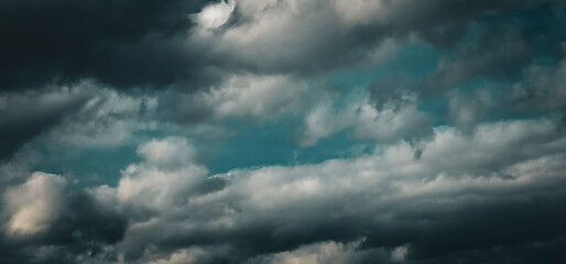 Stormy sky with white, blues, and greys 