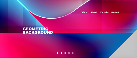 Triangles and geometric shapes composition with bright colorful gradient colors. Vector Illustration For Wallpaper, Banner, Background, Card, Book Illustration, landing page