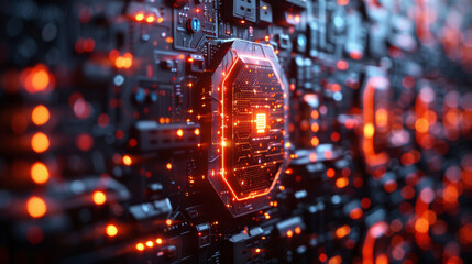 Obraz premium Cybersecurity and privacy concepts to protect data. Generated-AI