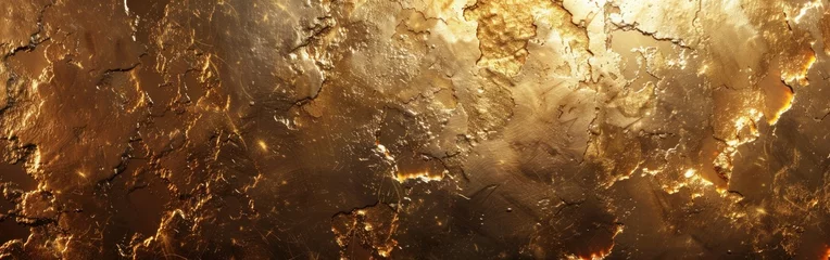 Fototapeten Scratched Gold Abstract Texture for Wallpapers, Banners, and Backdrops - Golden Luxe AI-Generated Design © hisilly